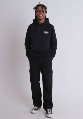 Calça de sarja cargo