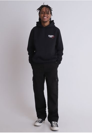 Calça de sarja cargo
