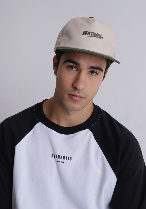 Boné five panel bicolor