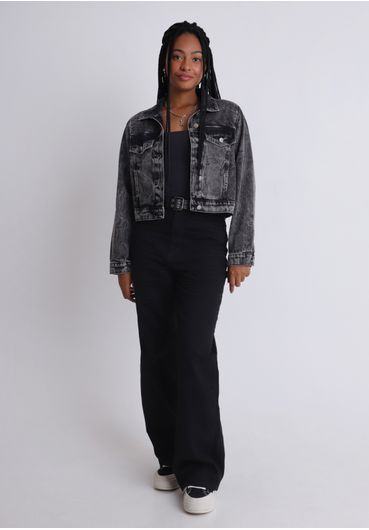 Jaqueta jeans black lavada