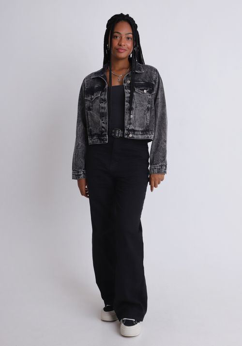 Jaqueta jeans black lavada