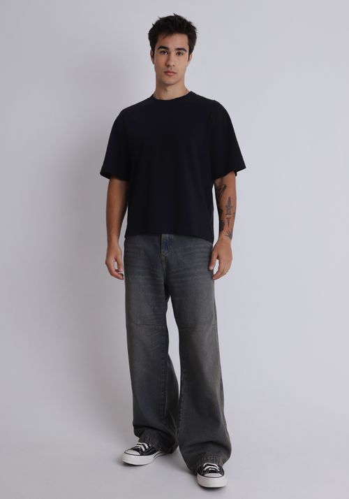 Calça jeans baggy bolso duplo