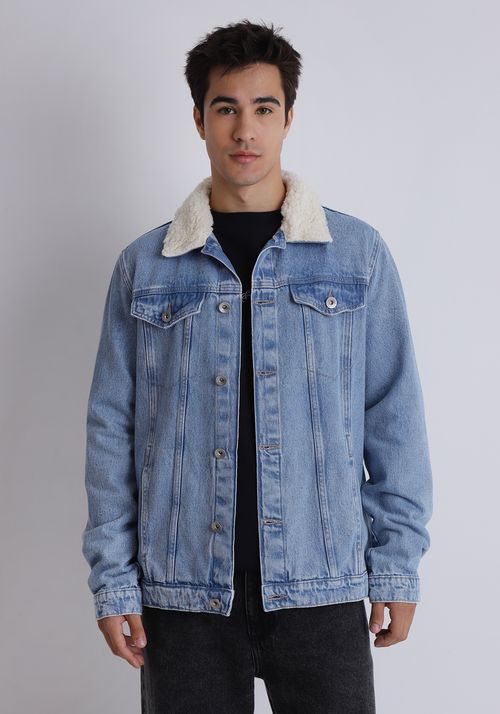 Jaqueta jeans pelego