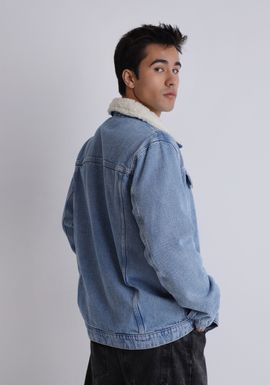 Jaqueta jeans pelego