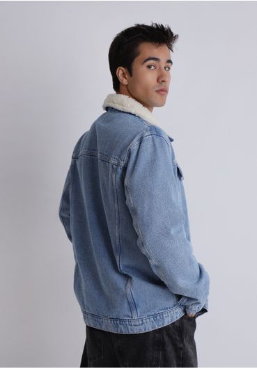 Jaqueta jeans pelego