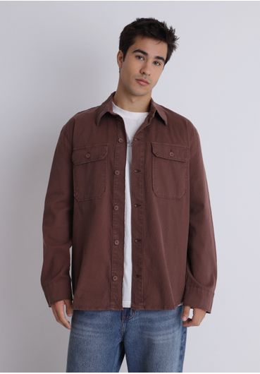 Camisa overshirt veludo