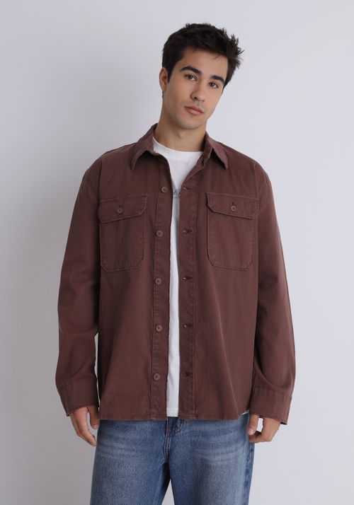 Camisa overshirt veludo
