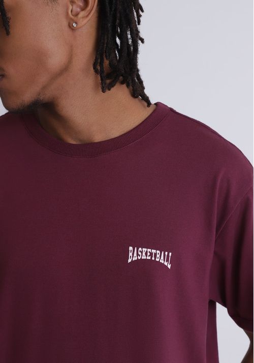 Camiseta em algodão estampa Basketball