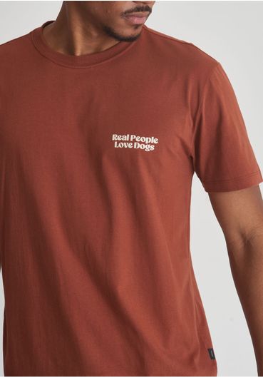 Camiseta algodão estampa real people love dogs