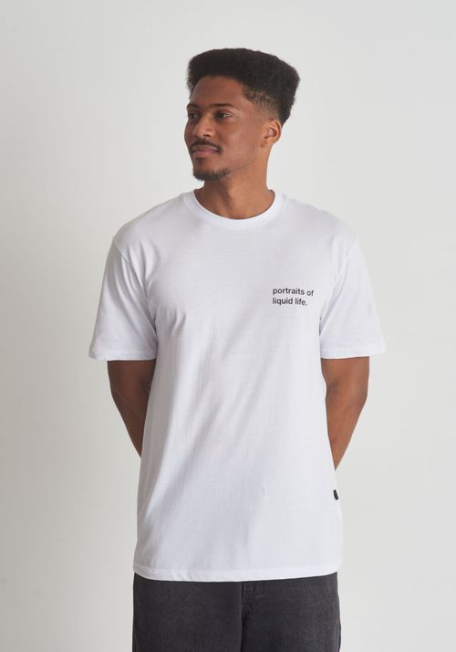 Camiseta de algodão estampa liquid life