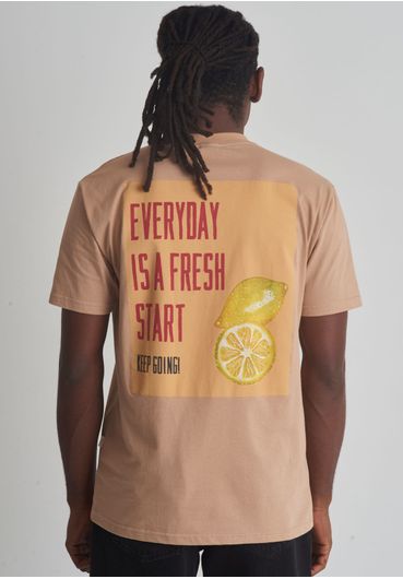 Camiseta algodão estampa fresh start