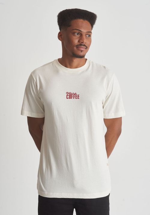 Camiseta de algodão estampa more coffee