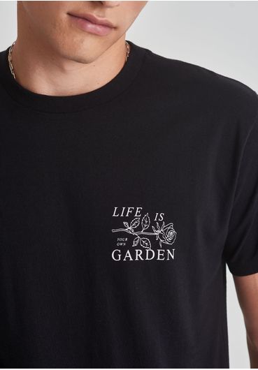 Camiseta algodão estampa garden