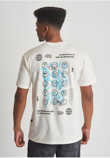 Camiseta algodão estampa feelings matter