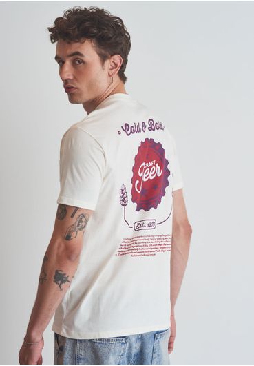 Camiseta em algodão estampa cold & bold