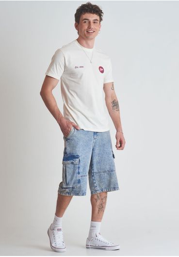 Camiseta em algodão estampa cold & bold