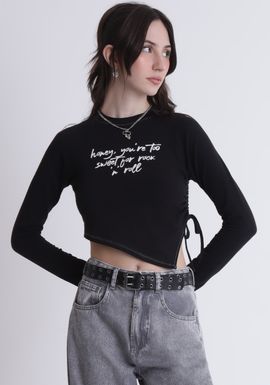 Blusa manga raglan assimétrica