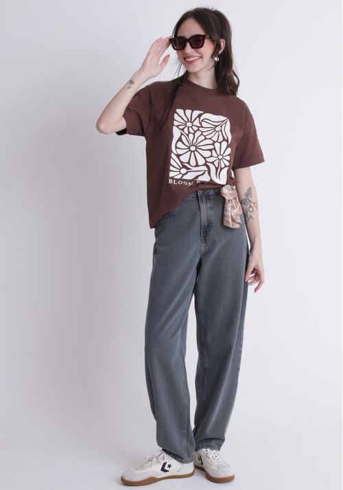 Camiseta manga curta estampada