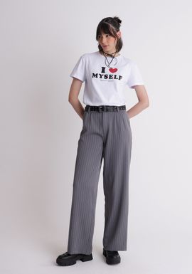 Calça alfaiataria risca de giz
