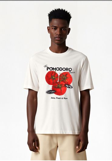 Camiseta em algodão over estampada
