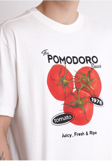 Camiseta em algodão over estampada