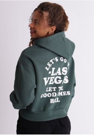 Moletom cropped estampa Las Vegas