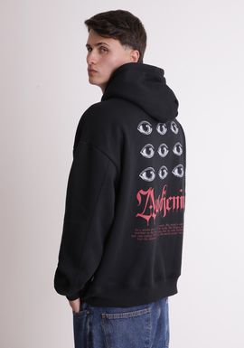 Moletom com capuz estampa olhos