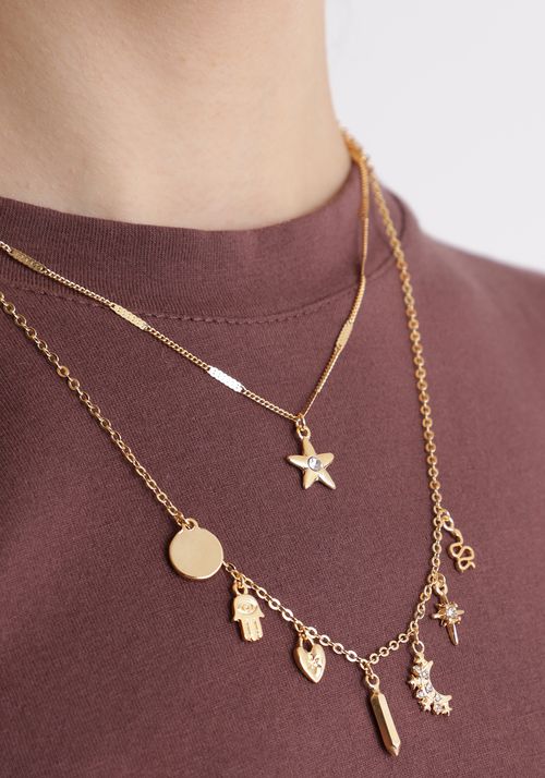 Kit colares pingentes místicos