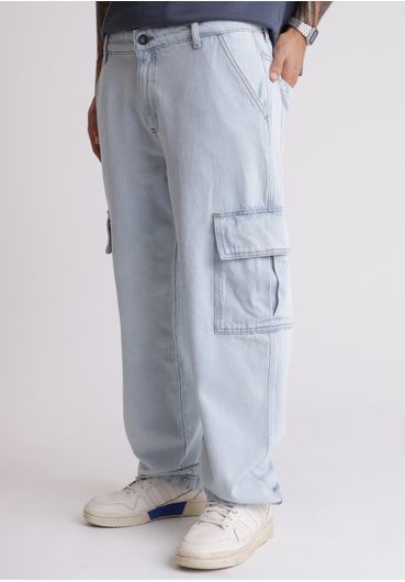 Calça jeans cargo