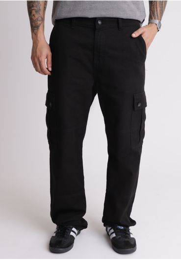 Calça de sarja cargo