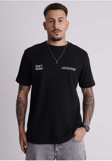 Camiseta texturizada estampa don't bother
