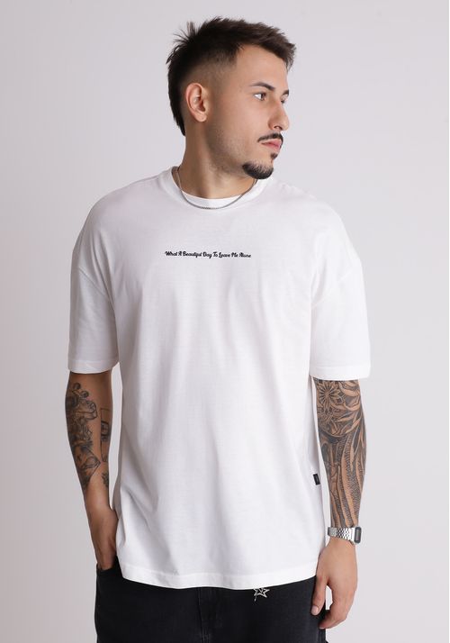 Camiseta oversized estampa peace