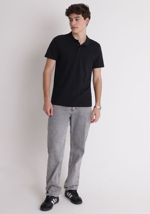 Camiseta polo com textura