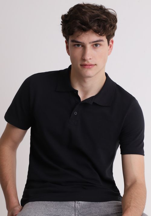 Camiseta polo com textura
