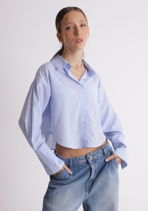 Camisa cropped listrada