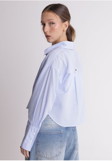 Camisa cropped listrada