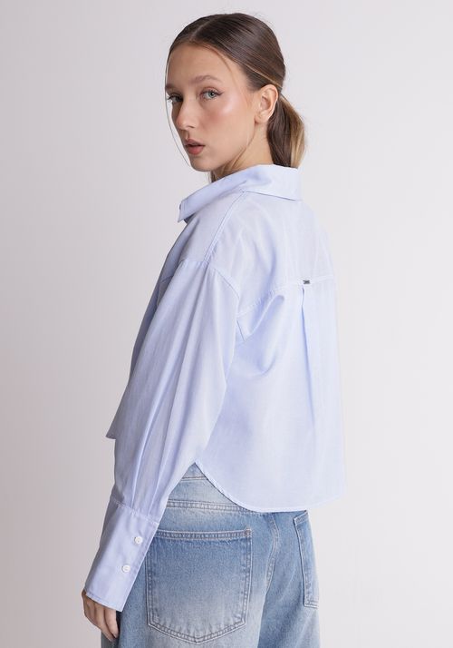 Camisa cropped listrada