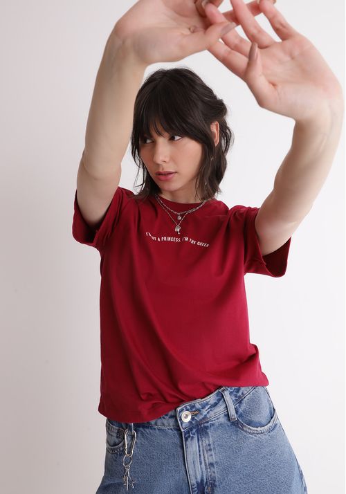 Camiseta estampada not a princess