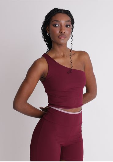 Blusa reversível ombro único