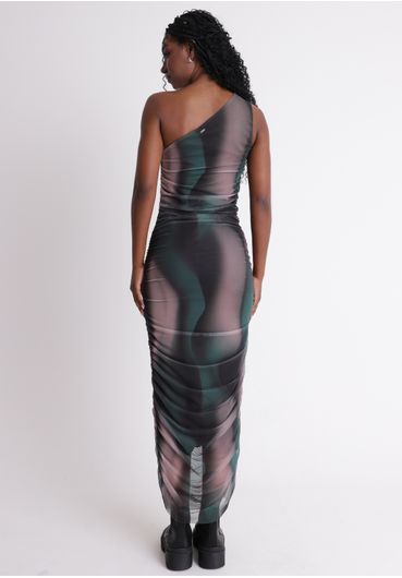 Vestido ombro só estampado