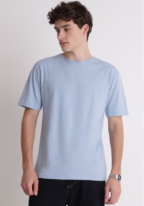 Camiseta regular azul claro com logo