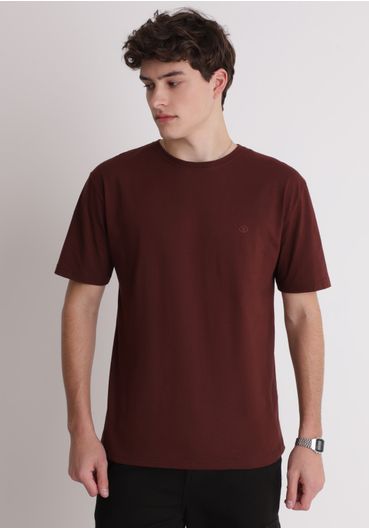 Camiseta regular marrom com logo