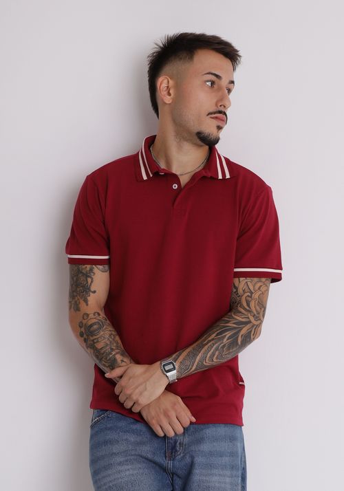 Camiseta polo com detalhes off white