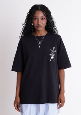 Camiseta oversized estampa time to travel
