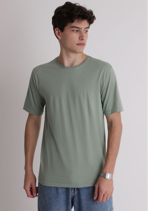 Camiseta regular verde claro com logo