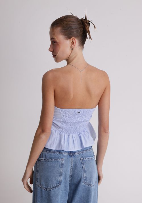 Blusa peplum listrada