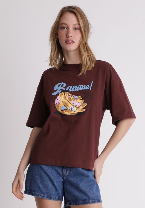 Camiseta oversized estampada