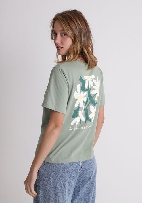 Camiseta estampada frente e costas