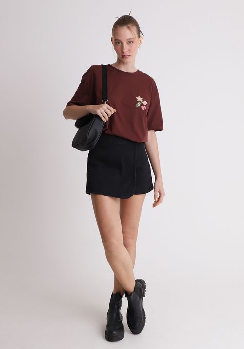 Short saia transpassado