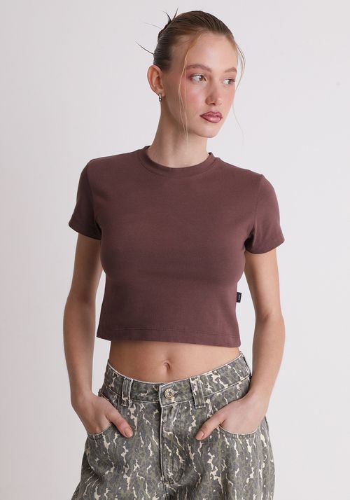 Blusa baby look em cotton